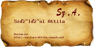 Szőlősi Attila névjegykártya
